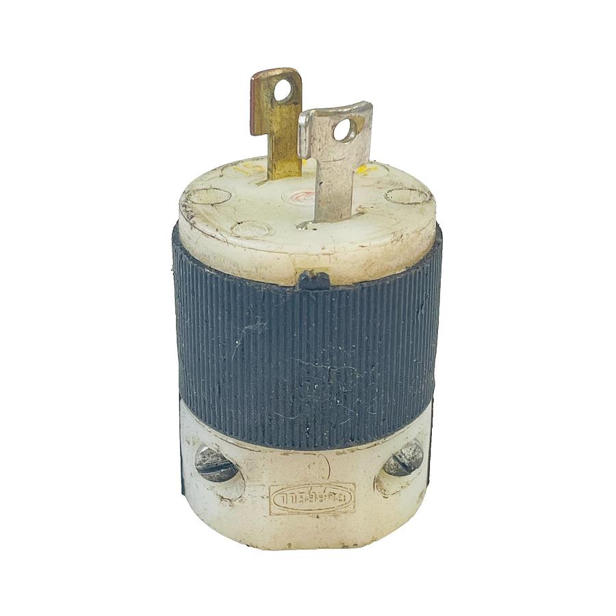 Used HUBBELL HBL7545C TWIST LOCK MALE PLUG 15A 125V INDUSTRIAL ELECTRICAL