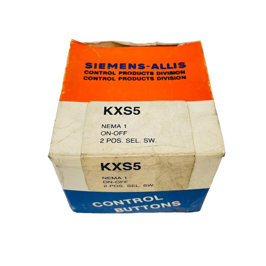Used SIEMENS ALLIS KXS5 ON OFF 2-POS SELECTOR SWITCH NEMA 1 NEW OPEN BOX