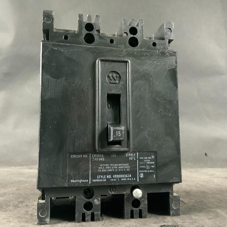 Used WESTINGHOUSE EB3015 CIRCUIT BREAKER ($35 OBO)