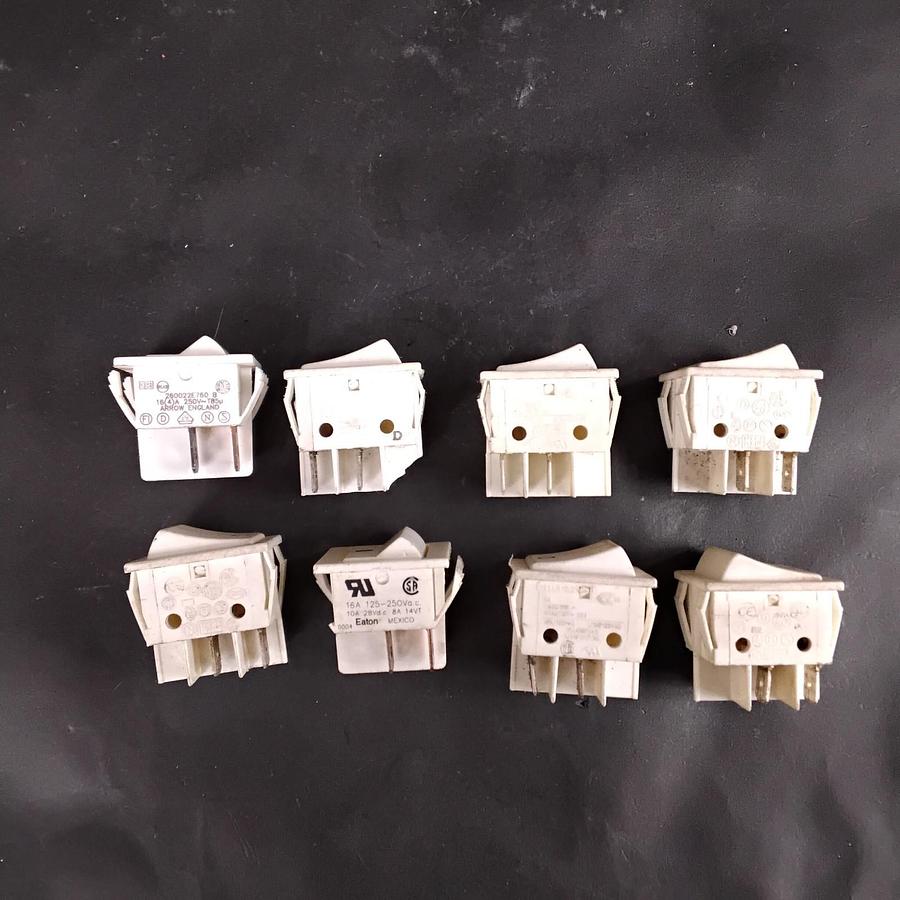 Used 8X EATON 260022E760 B ROCKER SWITCHES - 2 SETS AVAILABLE ($10 OBO)