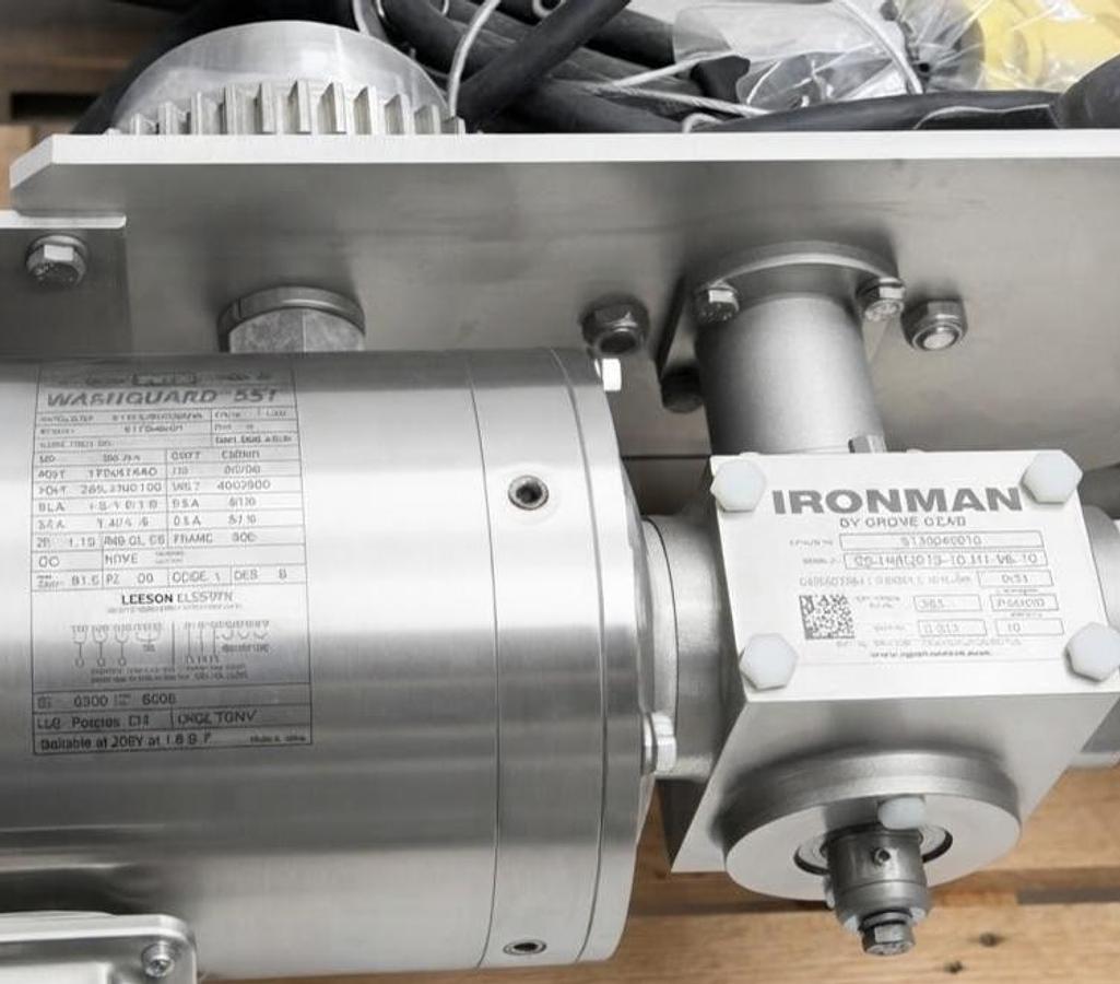 Used David Round SSECH-4.4K-12-MT 2000kg Stainless Electric Chain Hoist Trolley 480V