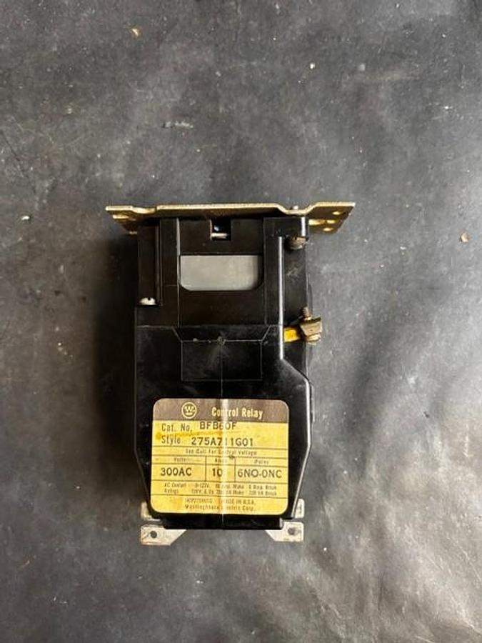Used WESTINGHOUSE BFB60F CONTROL RELAY