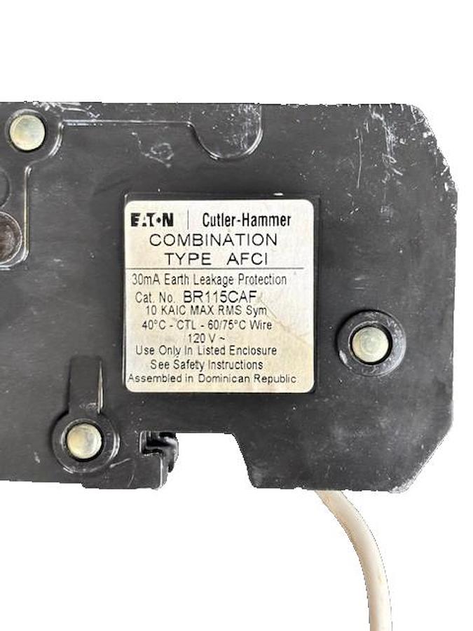 Used EATON BR115CAF CIRCUIT BREAKER