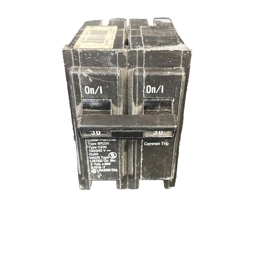 Used CUTLER-HAMMER BR230 2-POLE 3OAMPS 12/240V~ CIRCUIT BREAKER