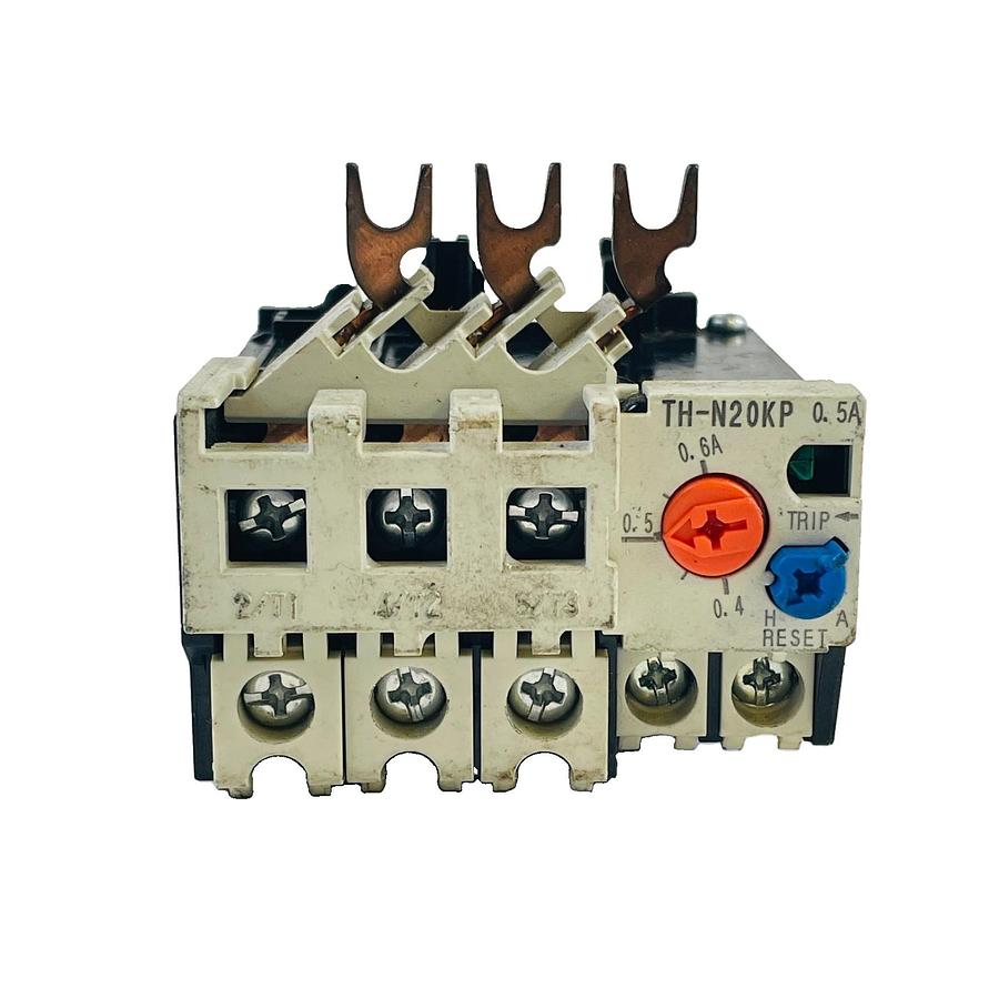 Used MITSUBISHI TH-N20KP 0.5A THERMAL OVERLOAD RELAY 0.4-0.6A 3-POLE MOTOR PROTECTION