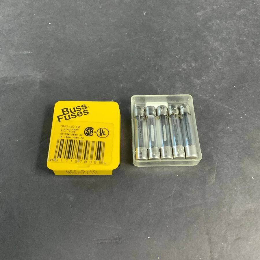 BUSSMANN AGC-2/10 FUSE - SET OF 5 ($6.50 OBO)