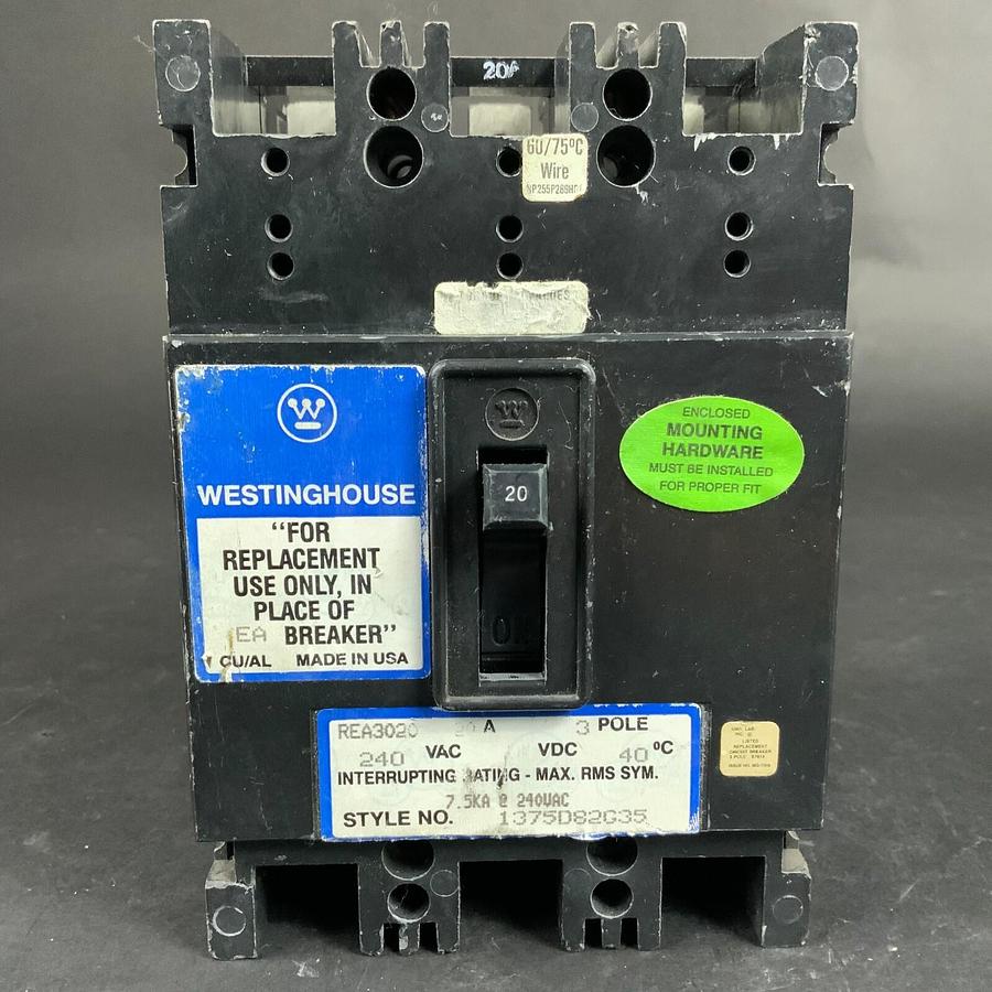 Used WESTINGHOUSE REA3020 CIRCUIT BREAKER ($30 OBO)