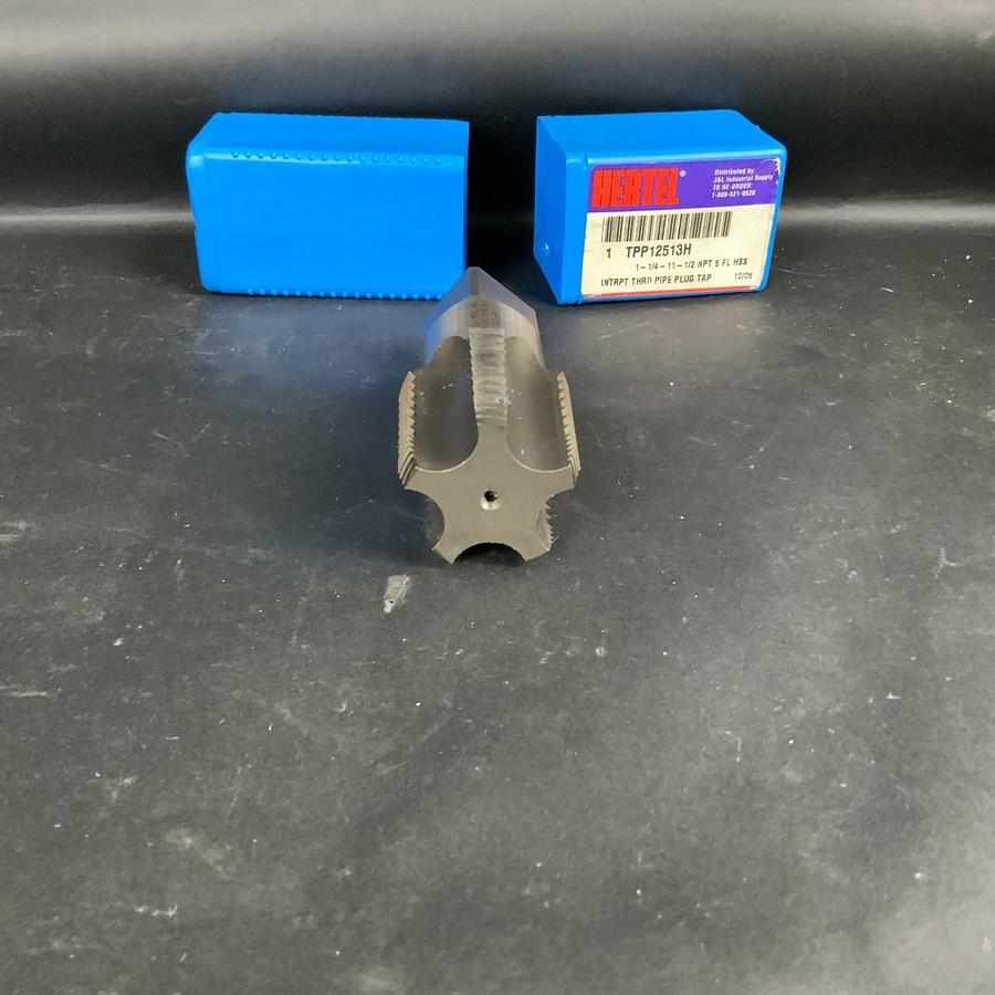 Used HERTEL 1-1/4-11-1/2 NPT 5-FLUTE HSS INTERRUPTED THREAD PIPE PLUG TAP ($85 OBO)