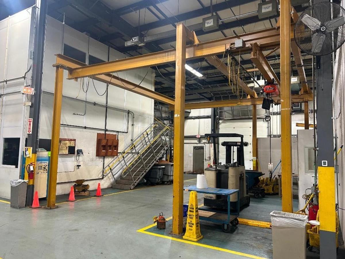 Used Contrex I-Beam Crane w/ 4000LB CM Shopstar Chain Hoist 6 Post ($21,500 OBO)