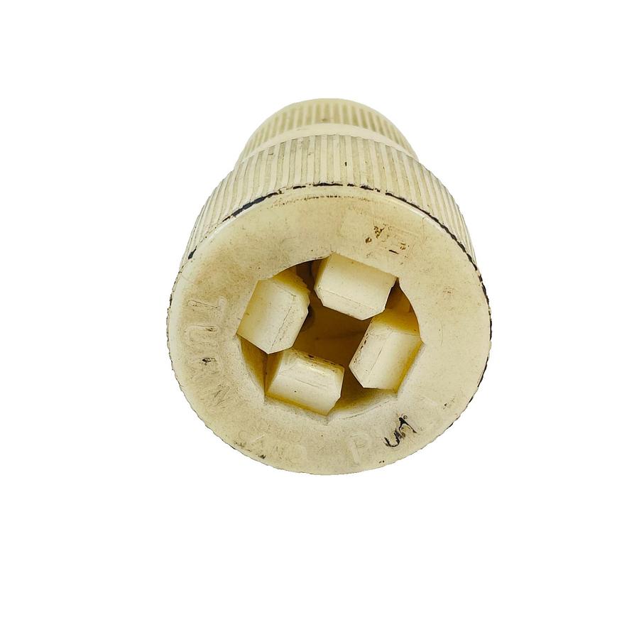 Used BRYANT ELECTRIC 7414 TWIST LOCK FEMALE CONNECTOR 20A 250V 10A 600VAC REFURBISHED