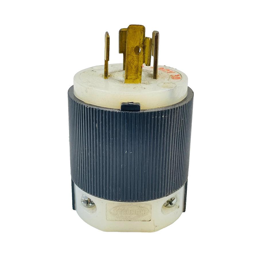 Used HUBBELL HBL2431 TWIST LOCK MALE PLUG 20A 480V REFURBISHED EXCELLENT