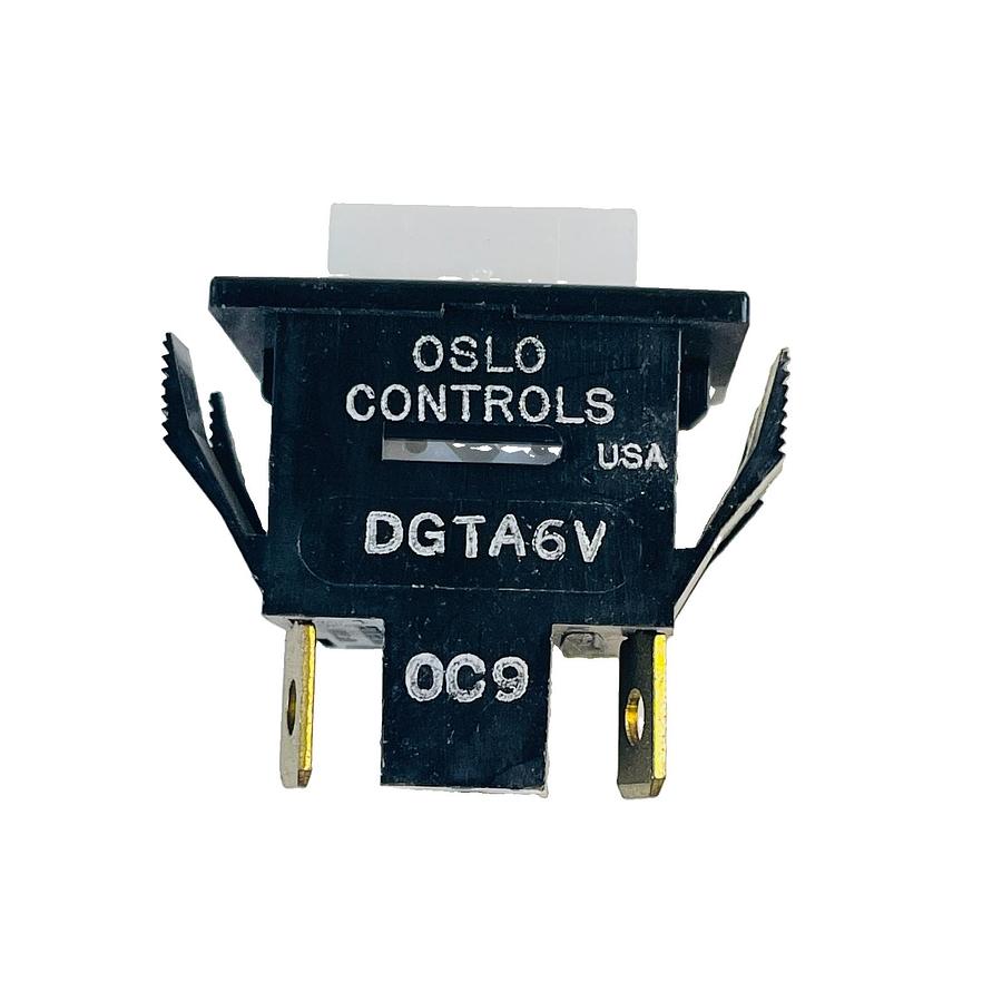 Used OSLO CONTROLS DGTA6V ILLUMINATED PUSHBUTTON SWITCH 6V WHITE SQUARE LENS