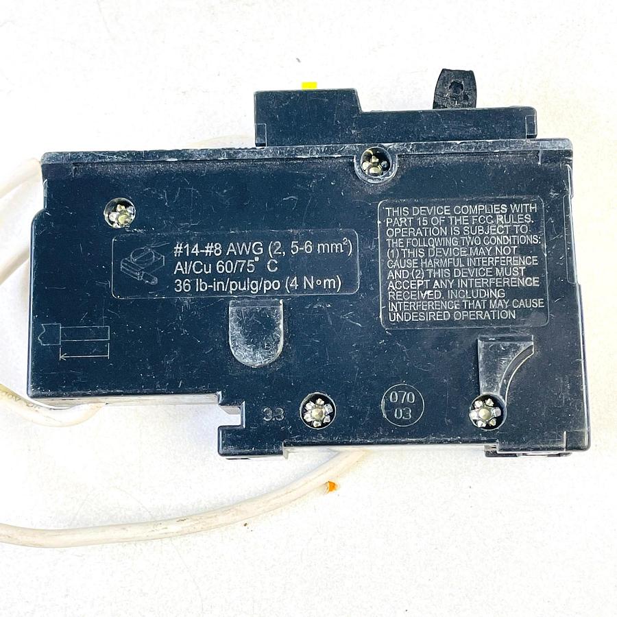 Used SQUARE D HOM120GFI 20A 1-POLE 120V 10KA PLUG-ON GFCI CIRCUIT BREAKER HOMELINE