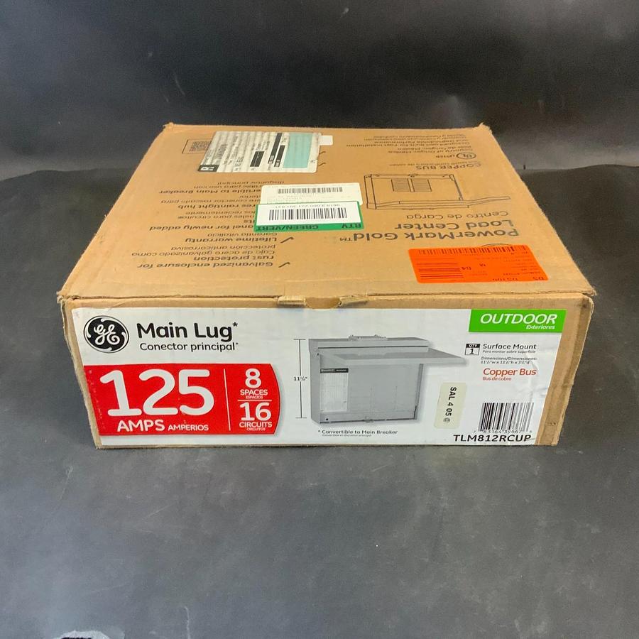 Used GE TLM812RCUP MAIN LUG LOAD CENTER ELECTRICAL POWER DISTRIBUTION PANEL