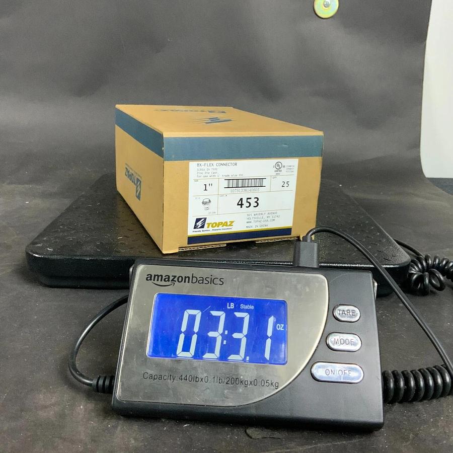 Used TOPAZ 453 1” BX-FLEXOR CONNECTOR - SET OF 25 ($25 OBO)