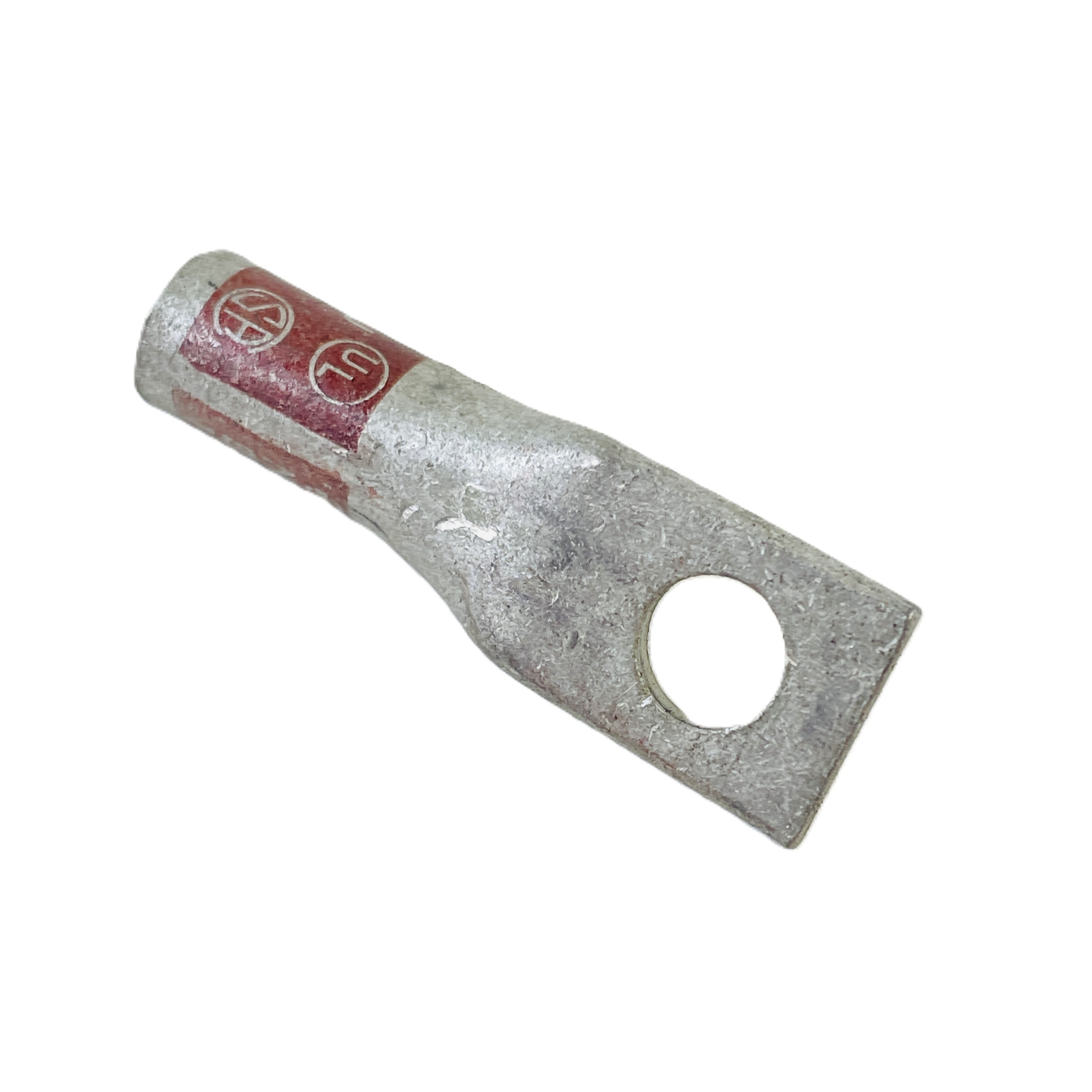 Refurbished BURNDY YA2C COPPER COMPRESSION LUG 1-HOLE #2 STR CU BROWN DIE 10 OR 97 LOT OF 2 