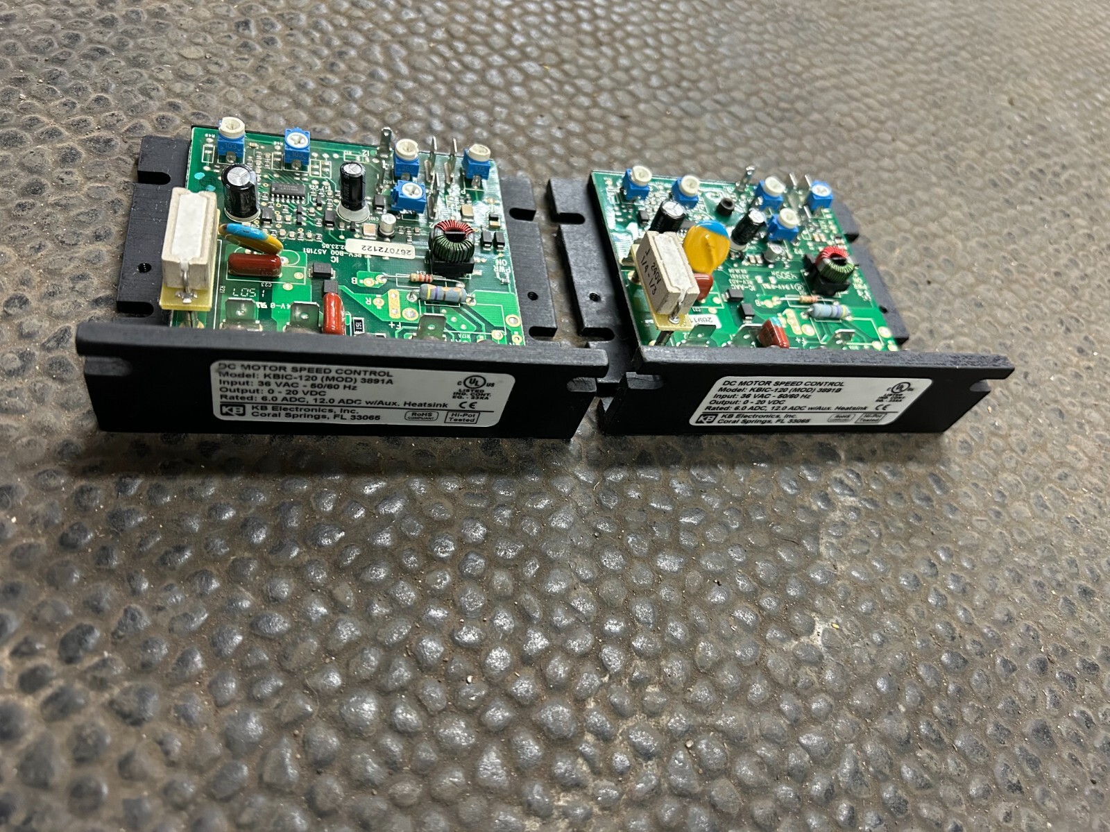 Used KB Electronics KB1C - 120 DC Motor ($150 each) (2 total)