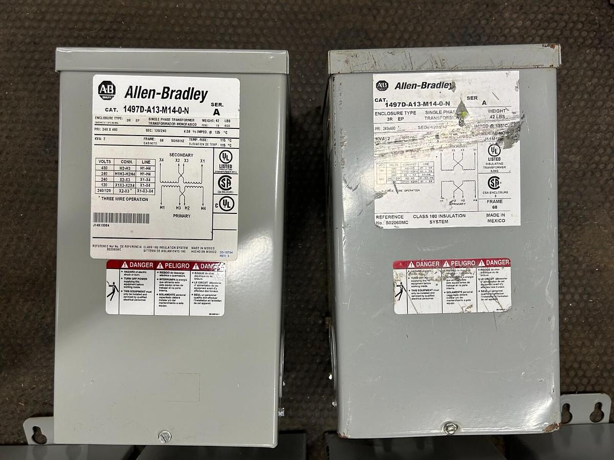 Used Allen Bradley 1497D-A13-M14-0-N Transformer 2kVA ($199.99/ea OBO!!!) 6 TOTAL