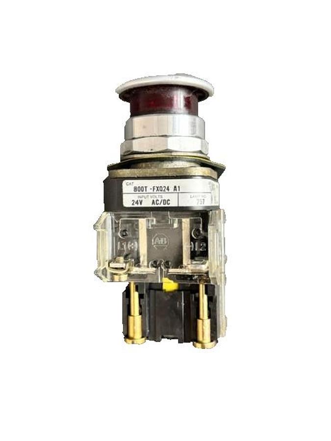 Used ALLEN BRADLEY 800T-FXQ24 A1 SERIES T RED EMERGENCY STOP BUTTON