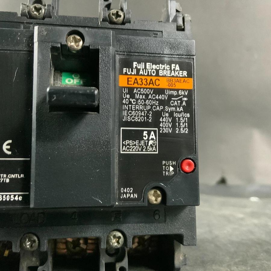 Used FUJI ELECTRIC EA33AC BB3AEAC-005 CIRCUIT BREAKER ($35 OBO)
