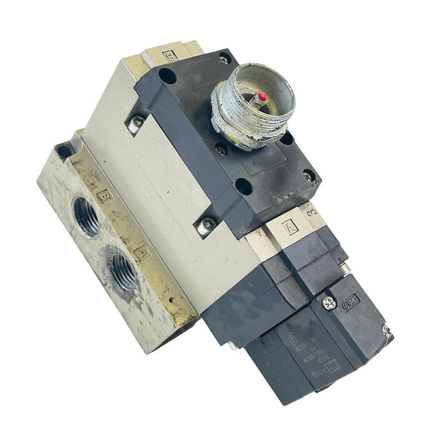 Used SMC VFS4310-3E-04N SOLENOID VALVE PNEUMATIC INDUSTRIAL CONTROL REFURBISHED