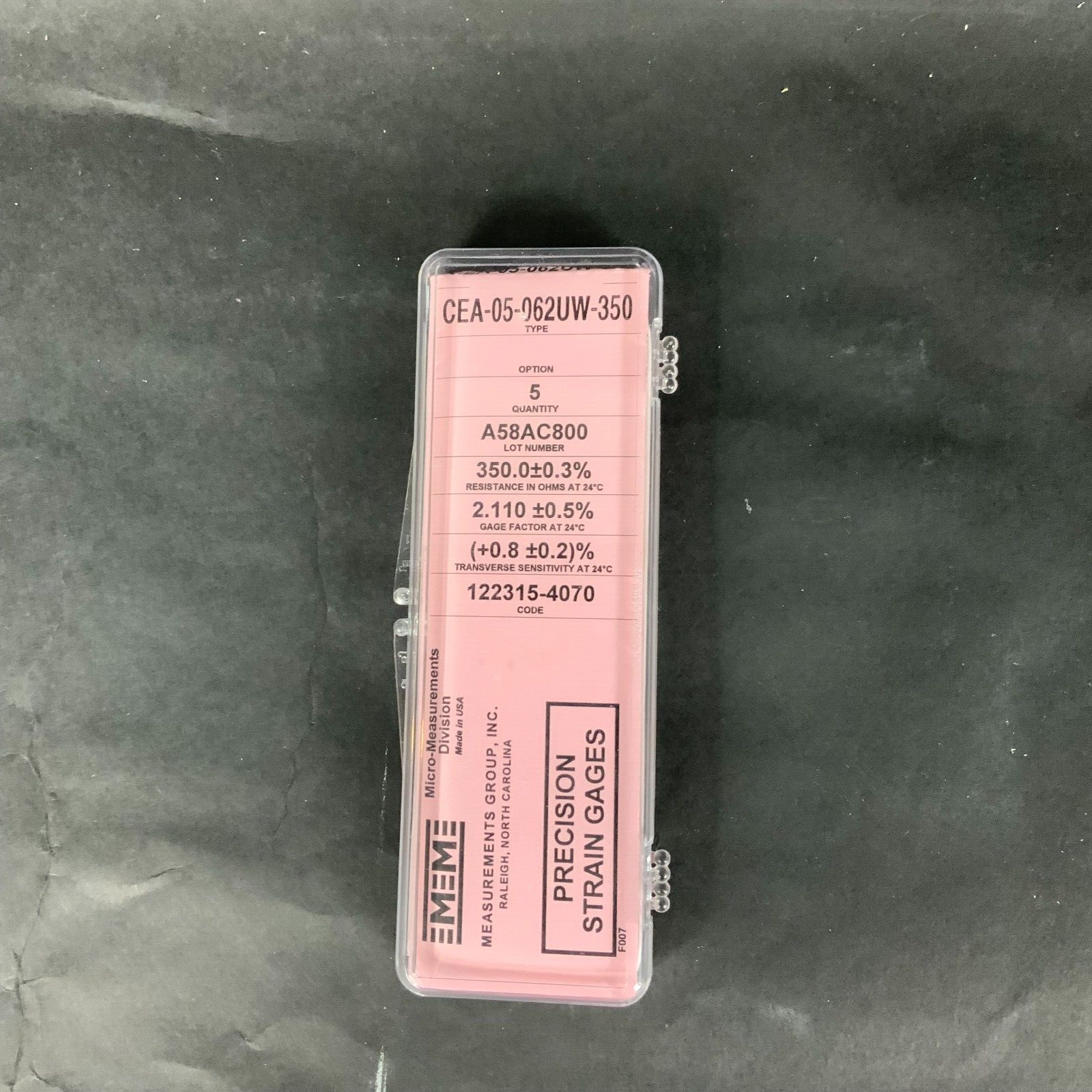 Used MICRO-MEASUREMENTS CEA-05-062UW-350 PRECISION STRAIN GAUGE - LOT OF 3 ($15 OBO)