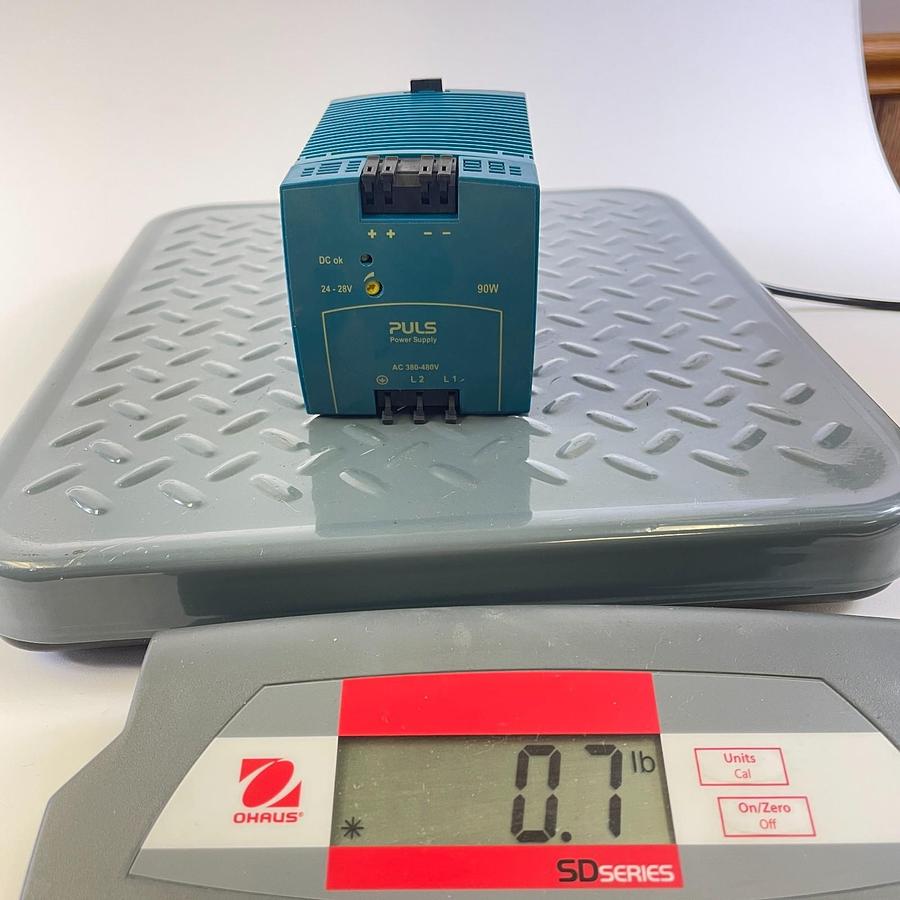 Used PULS ML90.200 POWER SUPPLY 380-480VAC 24VDC 90W 3.75A DIN RAIL INDUSTRIAL