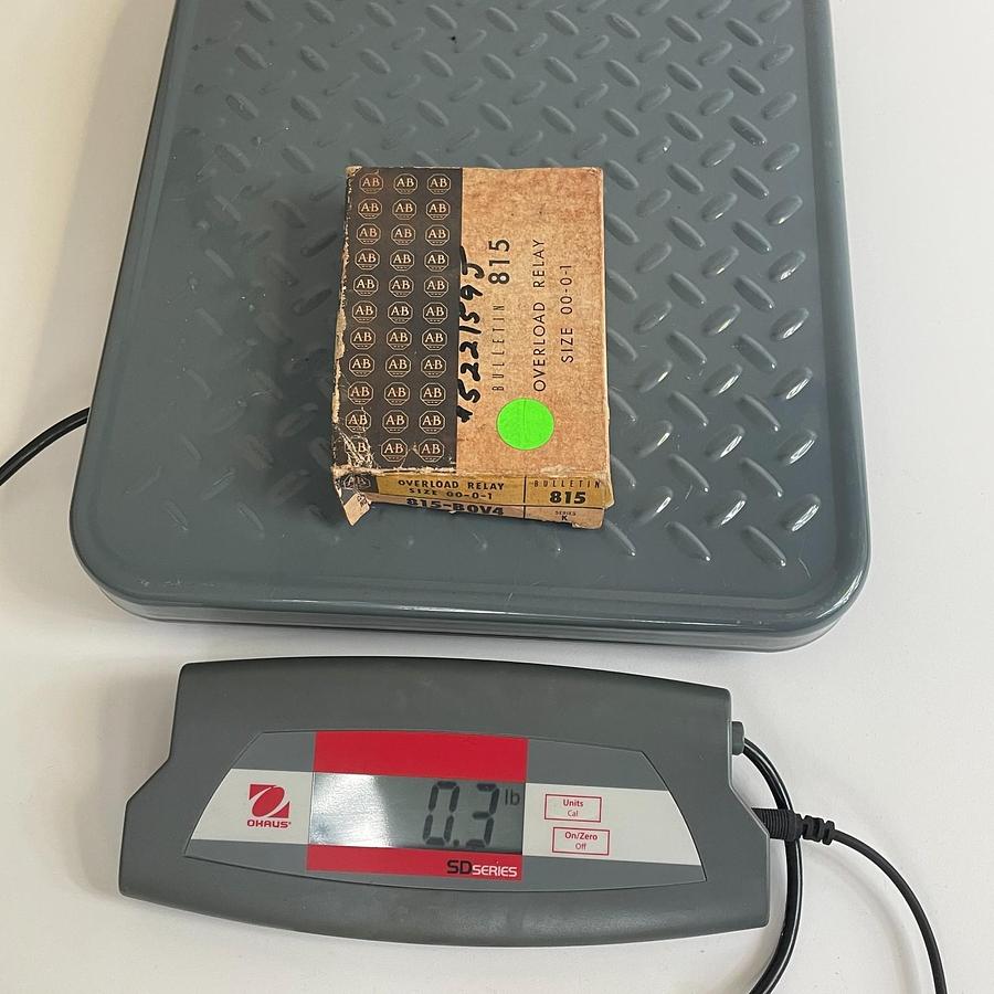 Used ALLEN BRADLEY 815-BOV4 SERIES K OVERLOAD RELAY MANUAL RESET 600VAC 1P SIZE 00-01
