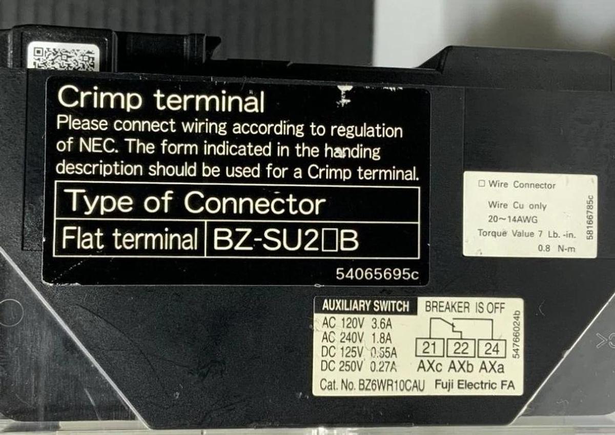 Used FUJI BW50RAGU-3P003 AUTO BREAKER