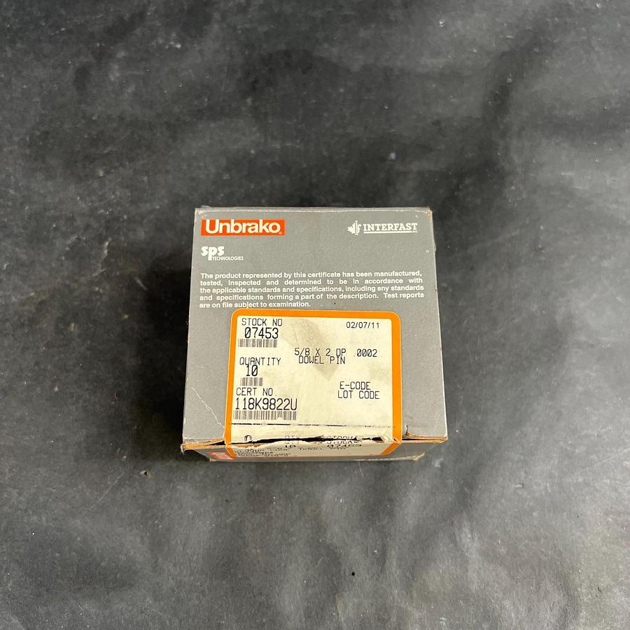 Used UNBRAKO 5/8X2 DOWEL PIN - SET OF 10 ($30 OBO)