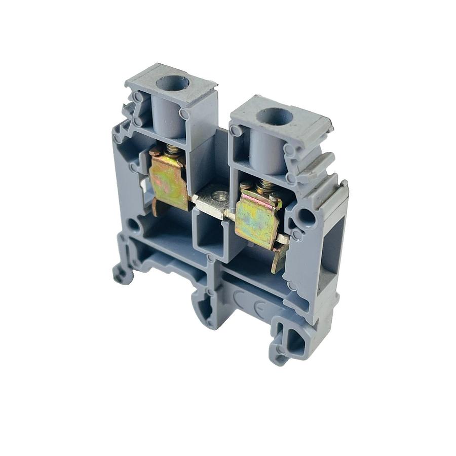 Used ENTRELEC M6/8 5118 FEED THROUGH DIN RAIL TERMINAL BLOCK 50A 600V 8AWG GRAY