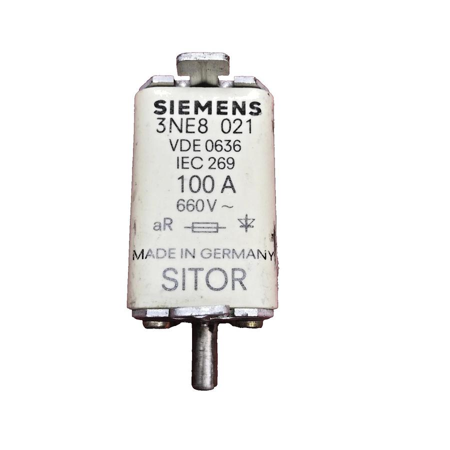 Used SIEMENS 3NE8021 SITOR SEMICONDUCTOR FUSE 100A 660V AC | EXCELLENT | REFURBISHED