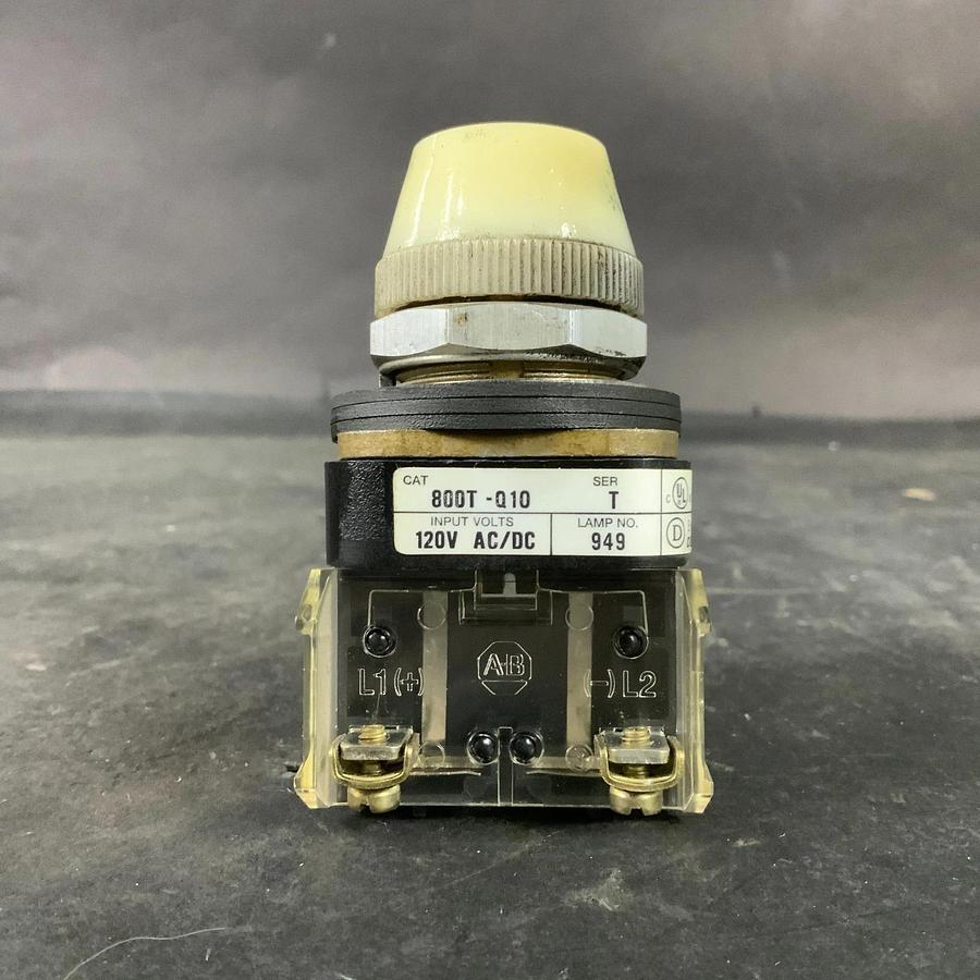 Used ALLEN BRADLEY 800T-Q10 SERIES T WHITE PILOT LIGHT ($15 OBO)