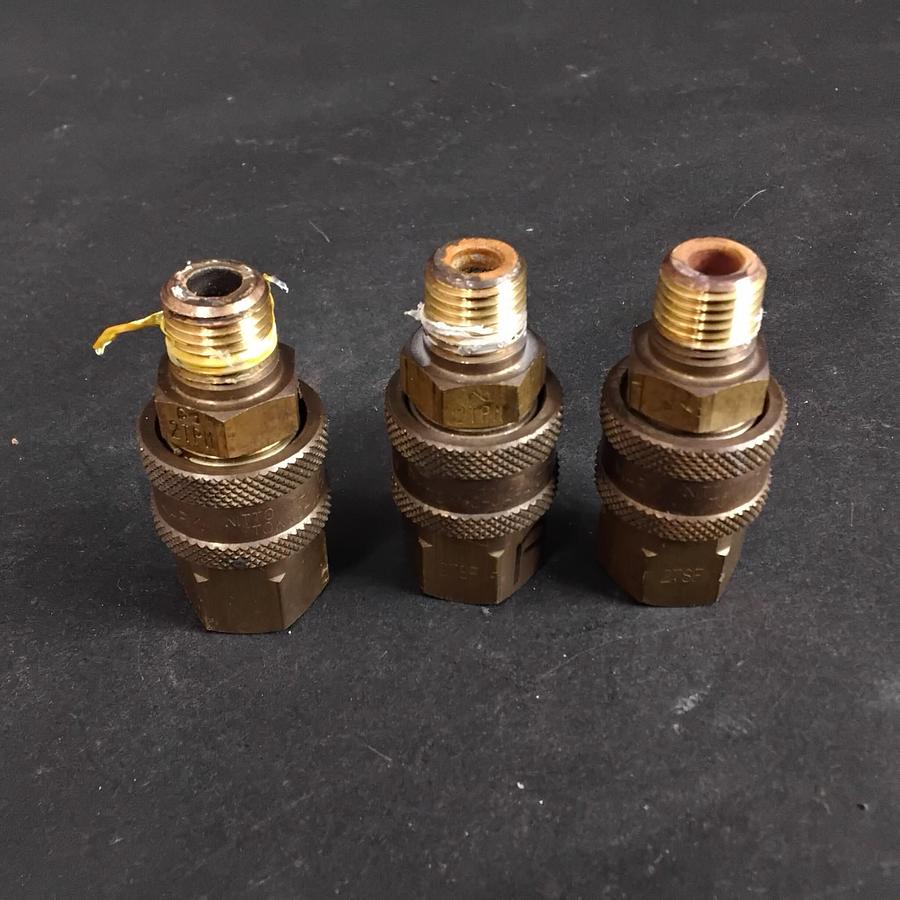Used NITTO KOHKI 2TSF PNEUMATIC COUPLERS- GROUP OF 3 ($15 OBO)