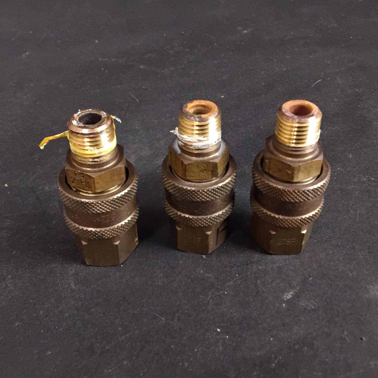 Used NITTO KOHKI 2TSF PNEUMATIC COUPLERS- GROUP OF 3 ($15 OBO)
