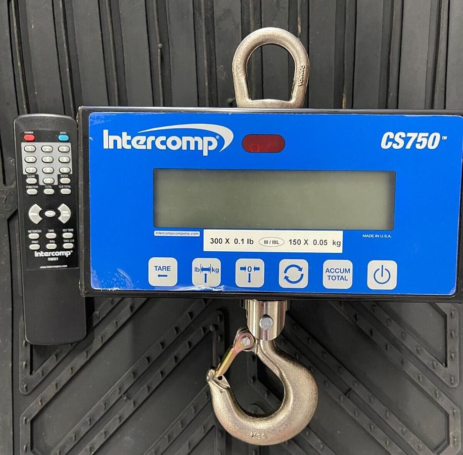 Used Intercomp cs750-300, 300 x 0.1 lb Hanging Scale with Remote ($799.99/ea OBO!!!)