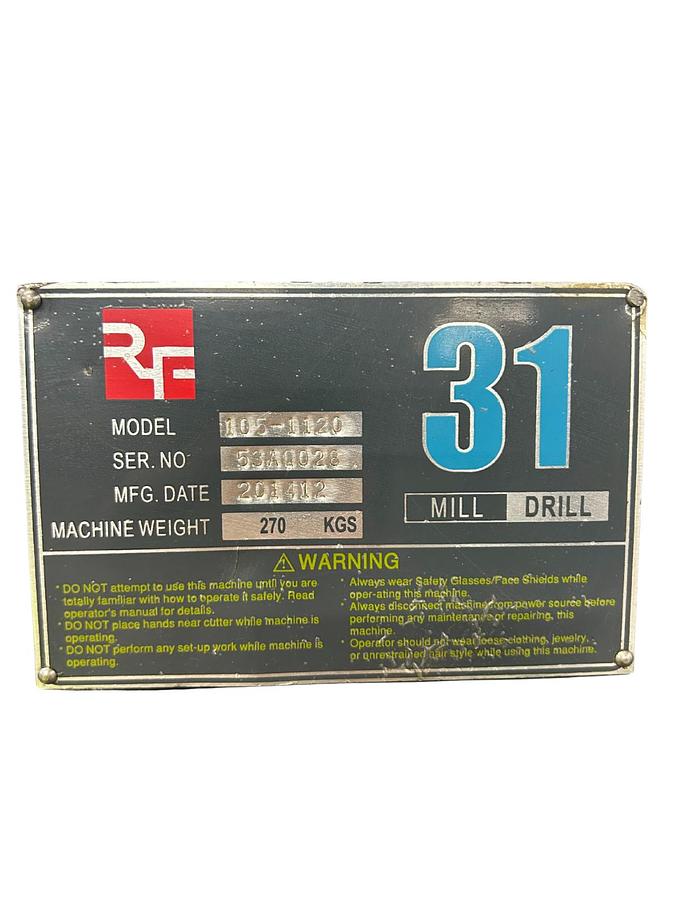 Used RF Model 105-1120 Mill Drill