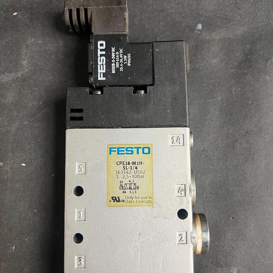 Used FESTO CPE18-M1H-5L-1/4 SOLENOID VALVE ($50 OBO)