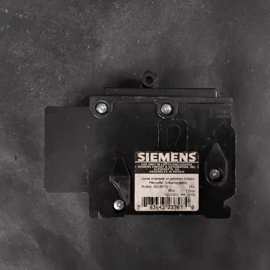 Used SIEMENS BQ1B015L-U CIRCUIT BREAKER ($15 OBO)