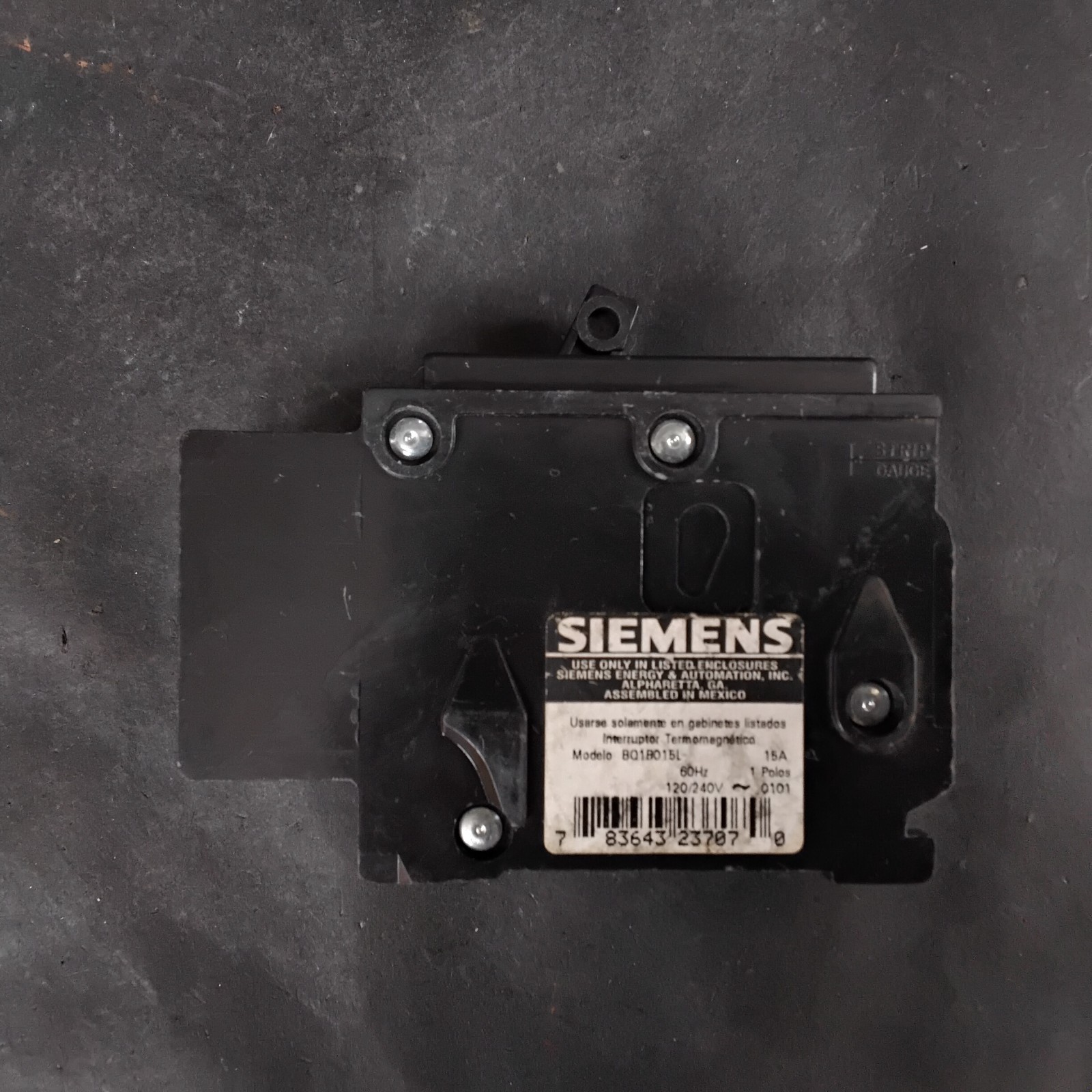 Used SIEMENS BQ1B015L-U CIRCUIT BREAKER ($15 OBO)