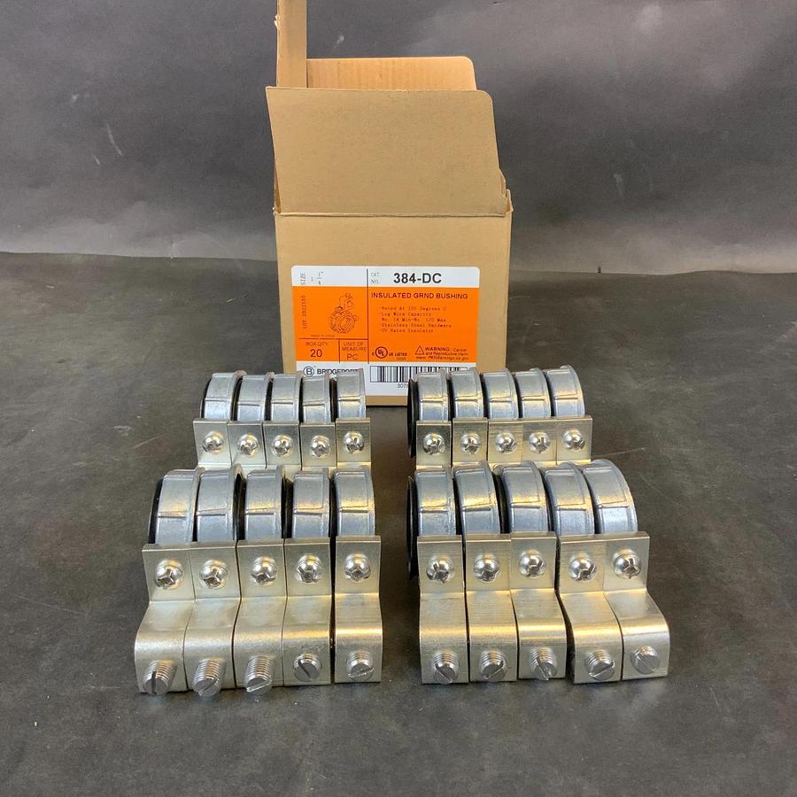 BRIDGEPORT 384-DC 1-1/4" INSULATED GROUND BUSHING - BOX OF 20 ($50 OBO)