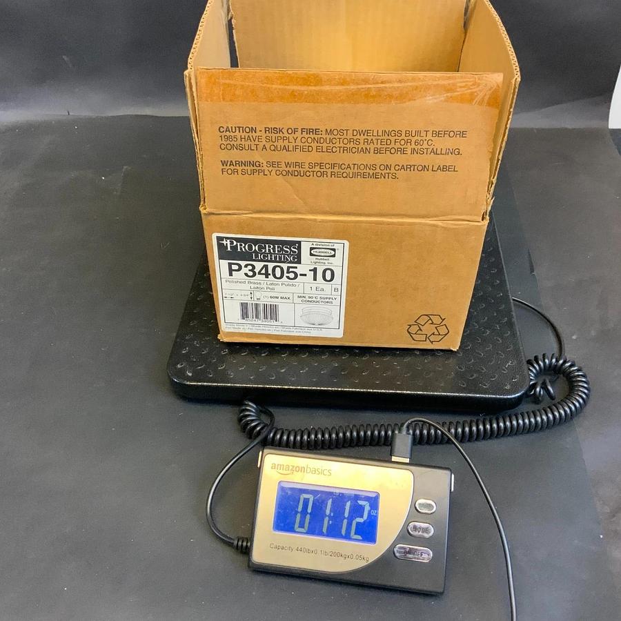 HUBBELL PROGRESS LIGHTING P3405-10 PRISMATIC GLASS BULB FIXTURE ($20 OBO)