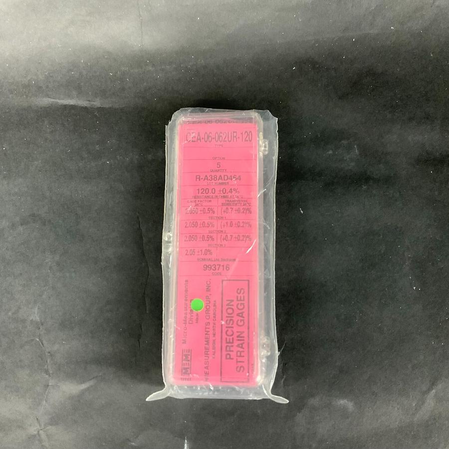 MICRO-MEASUREMENTS CEA-06-062UR-120 PRECISION STRAIN GAUGE - BOX OF 5 ($25 OBO)