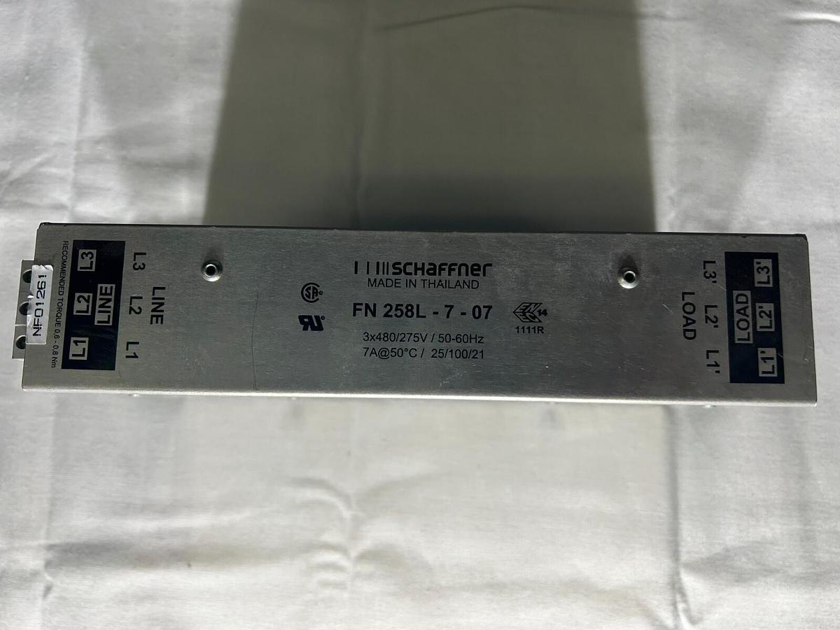 Used SCHAFFNER FN 258L-7-07 Noise Filters ($64.99/ea) (Lot of 7)