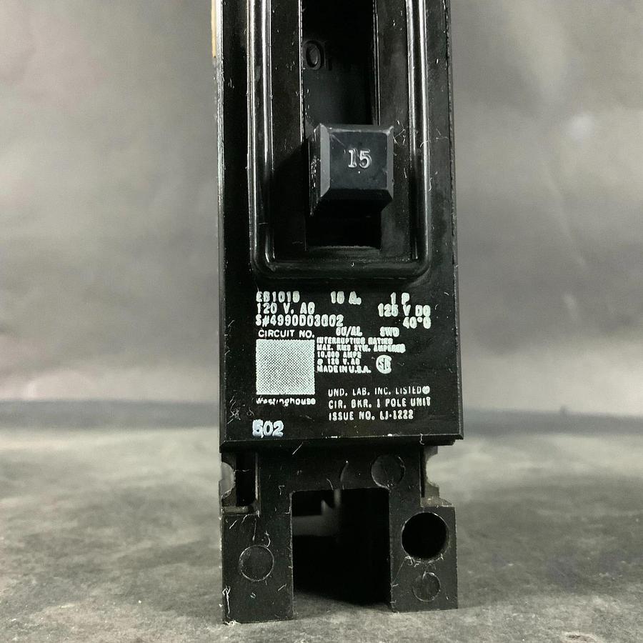 Used WESTINGHOUSE EB1015 CIRCUIT BREAKER ($30 OBO)