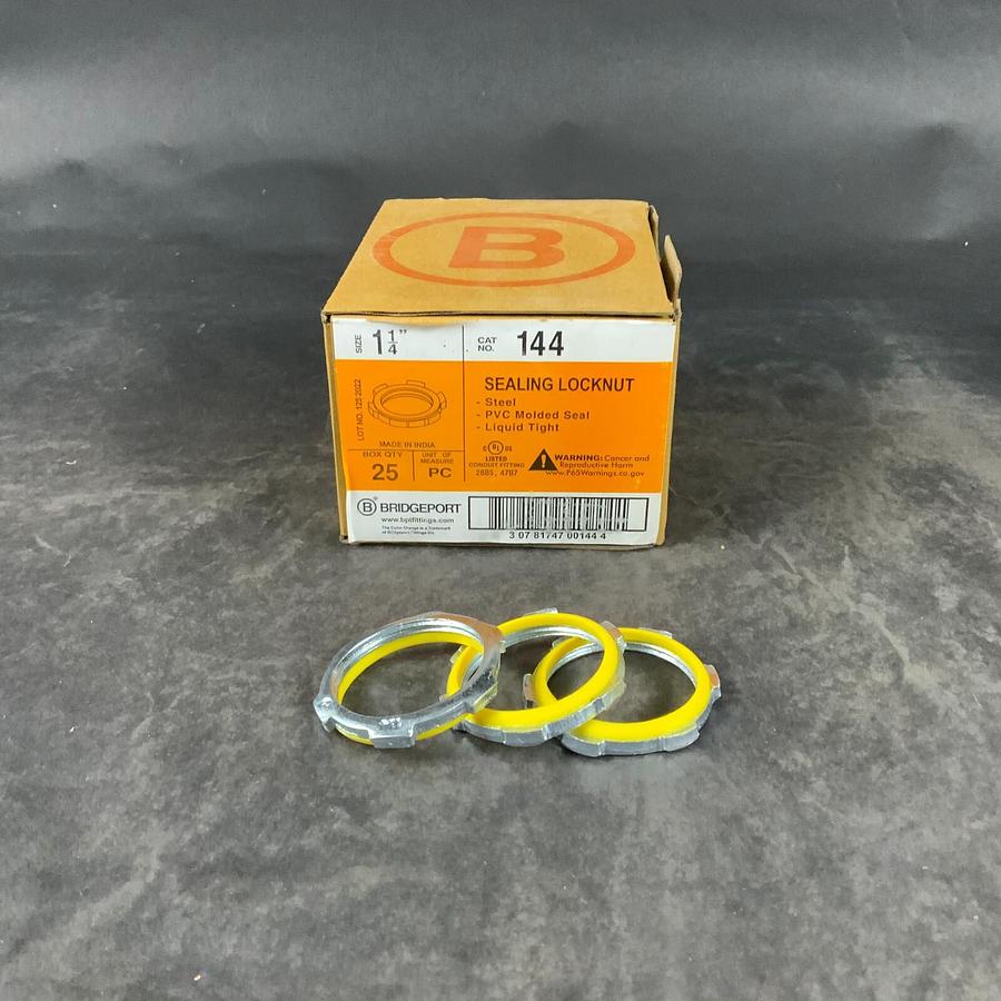 Used BRIDGEPORT 1-1/4” 144 SEALING LOCKNUT - SET OF 25 ($125 OBO)