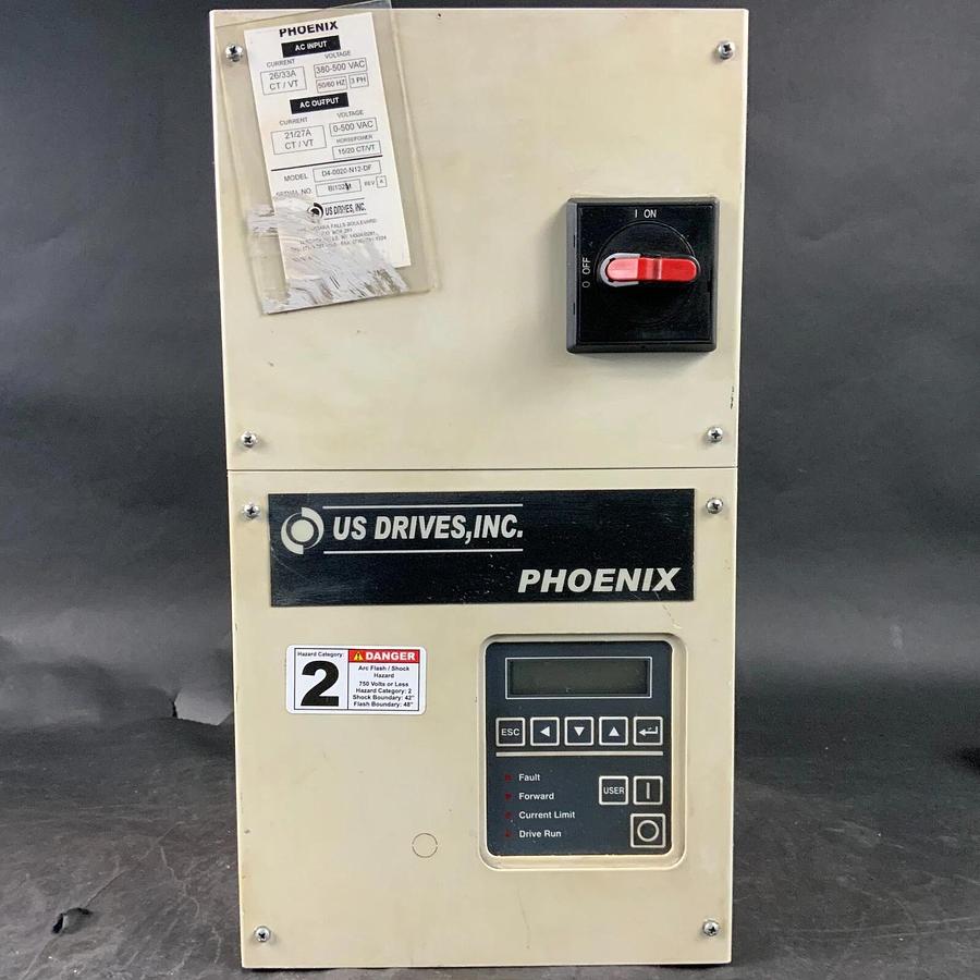 Used US DRIVES INC. D4-0020-N12-DF SENSORLESS VECTOR AC CONTROL ($1250 OBO)