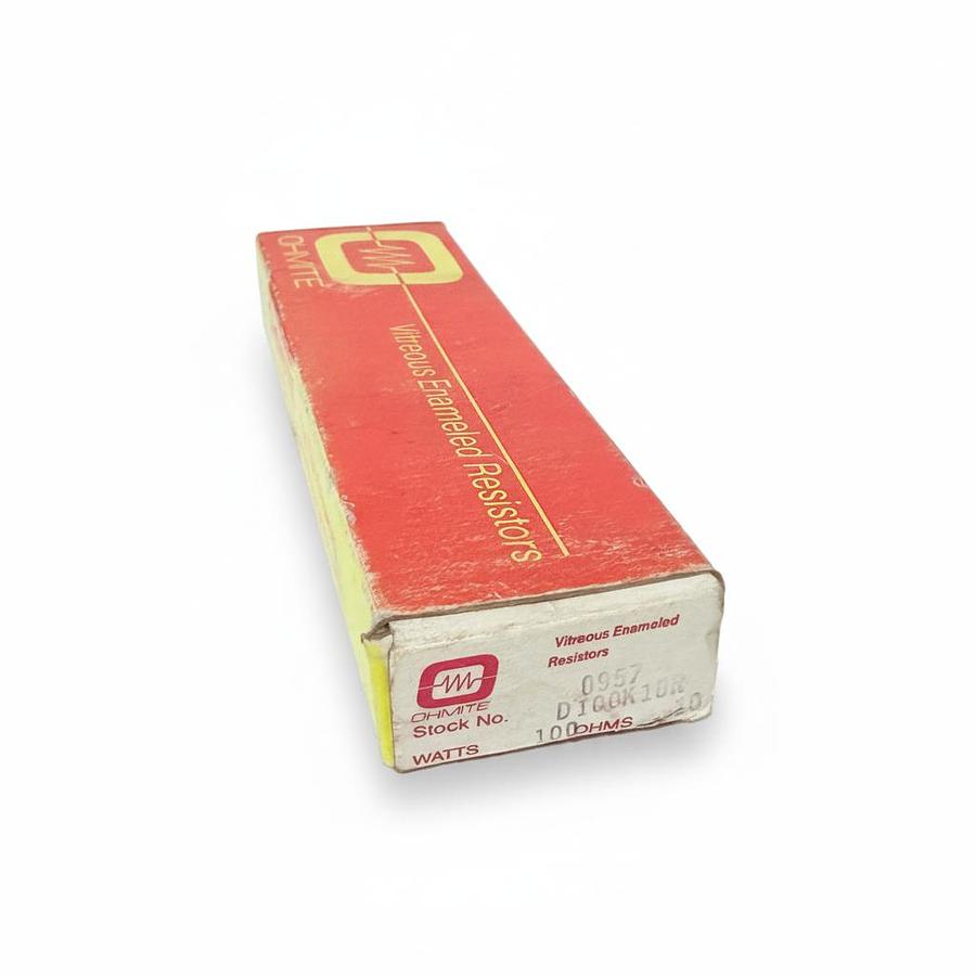 Used OHMITE D100K10R POWER RESISTOR 100W 10 OHM INDUSTRIAL OEM