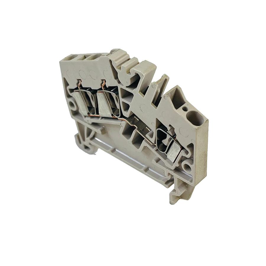 Used WEIDMULLER ZDU 2.5-2 SPRING CAGE DIN RAIL TERMINAL BLOCK 800V 24A BEIGE (5-PCS)