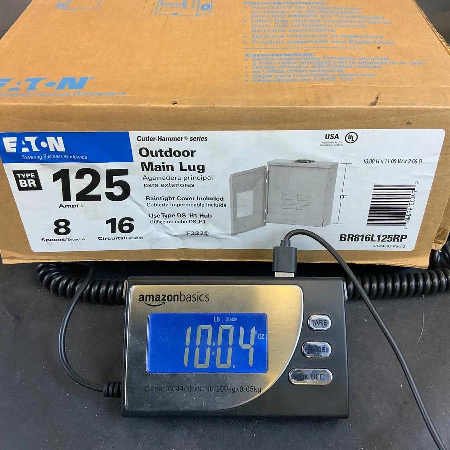 EATON BR816L125RP MAIN LUG LOAD CENTER - NEW IN BOX ($45 OBO)